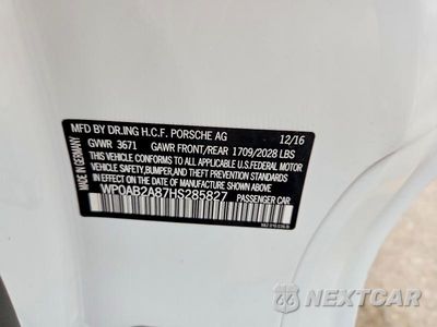 Zdjęcie 12 z 12 samochodu: 2017 PORSCHE CAYMAN S VIN:WP0AB2A87HS285827 - miniatura