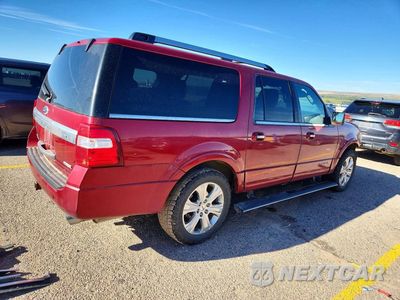 Trzecie zdjęcie samochodu z tyłu: 2015 FORD EXPEDITION EL PLATINUM VIN:1FMJK1MT0FEF41906 - miniatura