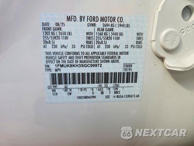 Zdjęcie 12 z 12 samochodu: 2025 FORD EXPLORER ST-LINE VIN:1FMUK8KH3SGC99972 - miniatura