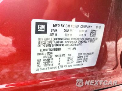 Zdjęcie 13 z 13 samochodu: 2022 BUICK ENCORE GX SELECT VIN:KL4MMESL2NB121922 - miniatura