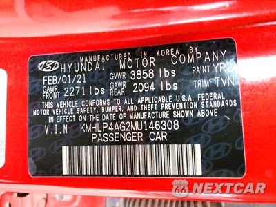 Zdjęcie 12 z 12 samochodu: 2021 HYUNDAI ELANTRA LIMITED VIN:KMHLP4AG2MU146308 - miniatura