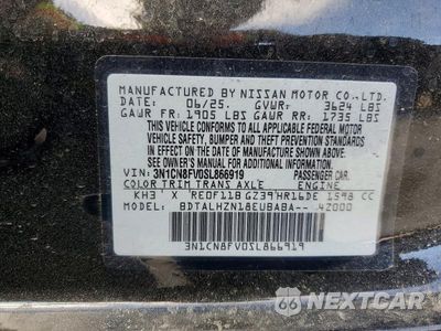 Zdjęcie 13 z 13 samochodu: 2025 NISSAN VERSA SR VIN:3N1CN8FV0SL866919 - miniatura