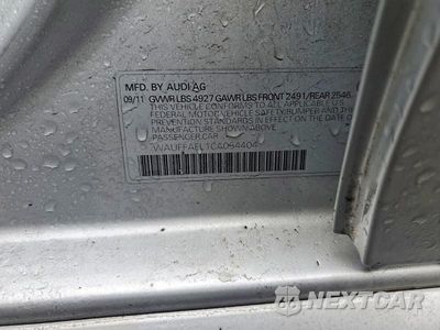 Zdjęcie 13 z 13 samochodu: 2012 AUDI A4 PREMIUM PLUS VIN:WAUFFAFL1CA054404 - miniatura