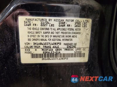 Zdjęcie 12 z 12 samochodu: 2007 NISSAN SENTRA 2.0 VIN:3N1AB61E07L628393 - miniatura