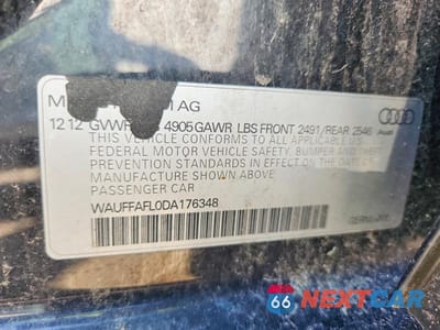 Zdjęcie 12 z 12 samochodu: 2013 AUDI A4 PREMIUM PLUS VIN:WAUFFAFL0DA176348 - miniatura