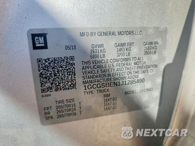 Zdjęcie 12 z 12 samochodu: 2018 CHEVROLET COLORADO VIN:1GCGSBEN1J1285490 - miniatura