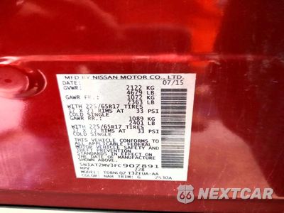 Zdjęcie 13 z 13 samochodu: 2015 NISSAN ROGUE SV VIN:5N1AT2MV3FC907891 - miniatura
