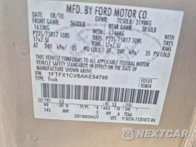 Zdjęcie 13 z 13 samochodu: 2010 FORD F150 SUPER CAB VIN:1FTFX1CV8AKE54795 - miniatura