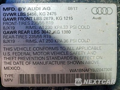 Zdjęcie 12 z 12 samochodu: 2018 AUDI Q5 PREMIUM PLUS VIN:WA1BNAFY8J2047306 - miniatura
