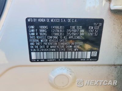Zdjęcie 13 z 13 samochodu: 2021 HONDA HR-V LX VIN:3CZRU6H38MM713349 - miniatura