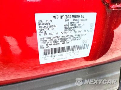 Zdjęcie 13 z 13 samochodu: 2020 FORD EXPLORER XLT VIN:1FMSK8DHXLGC19671 - miniatura