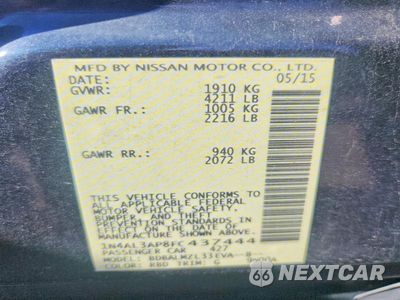 Zdjęcie 13 z 13 samochodu: 2015 NISSAN ALTIMA 2.5 SV VIN:1N4AL3AP8FC437444 - miniatura