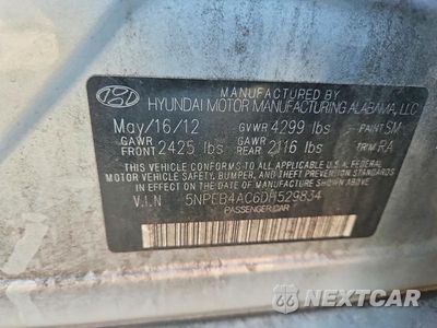 Zdjęcie 12 z 12 samochodu: 2013 HYUNDAI SONATA GLS VIN:5NPEB4AC6DH529834 - miniatura