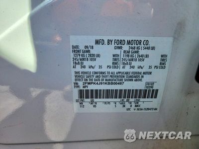 Zdjęcie 13 z 13 samochodu: 2019 FORD EDGE SEL VIN:2FMPK4J91KBB00487 - miniatura
