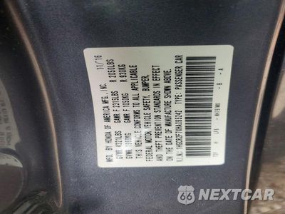 Zdjęcie 13 z 13 samochodu: 2017 HONDA ACCORD EX VIN:1HGCR2F7XHA095242 - miniatura