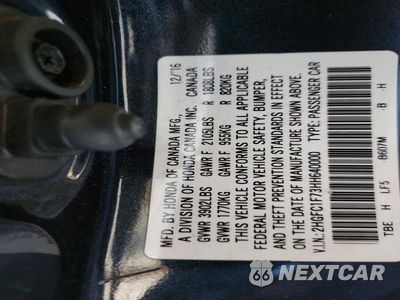 Zdjęcie 12 z 12 samochodu: 2017 HONDA CIVIC EXL VIN:2HGFC1F73HH640000 - miniatura
