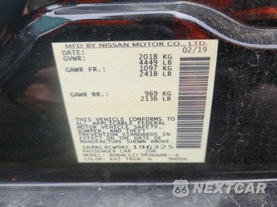 Zdjęcie 13 z 13 samochodu: 2019 NISSAN ALTIMA SR VIN:1N4BL4CW9KC196325 - miniatura