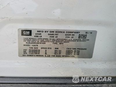 Zdjęcie 12 z 12 samochodu: 2018 BUICK ENCORE PREFERRED VIN:KL4CJASB3JB707429 - miniatura