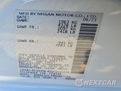 Zdjęcie 12 z 12 samochodu: 2023 NISSAN ALTIMA SR VIN:1N4BL4CVXPN409009 - miniatura