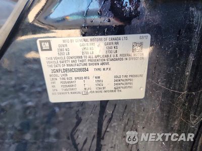 Zdjęcie 12 z 12 samochodu: 2012 CHEVROLET EQUINOX LT VIN:2GNFLDE58C6286034 - miniatura
