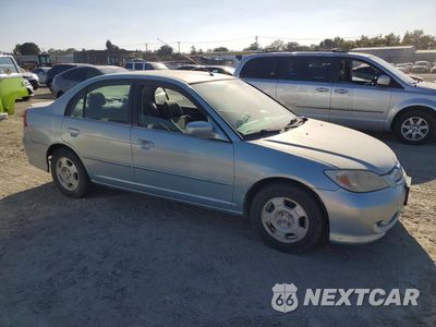 Czwarte zdjęcie samochodu z boku: 2005 HONDA CIVIC HYBRID VIN:JHMES96615S006142 - miniatura