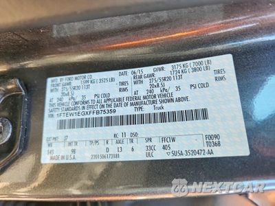 Zdjęcie 12 z 12 samochodu: 2015 FORD F150 SUPERCREW VIN:1FTEW1EGXFFB75359 - miniatura