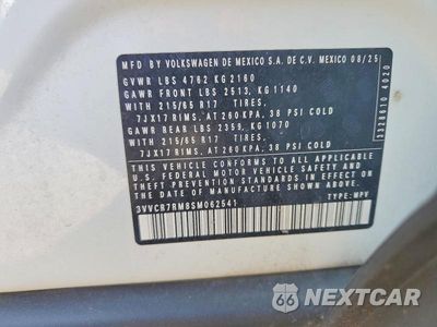 Zdjęcie 13 z 13 samochodu: 2025 VOLKSWAGEN TIGUAN S VIN:3VVCR7RM8SM062541 - miniatura
