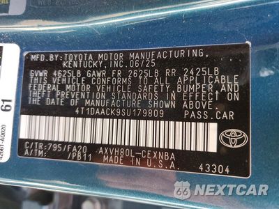 Zdjęcie 12 z 12 samochodu: 2025 TOYOTA CAMRY LE VIN:4T1DAACK9SU179809 - miniatura