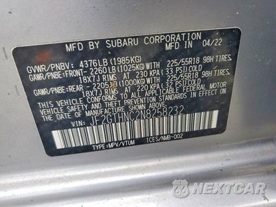 Zdjęcie 13 z 13 samochodu: 2022 SUBARU CROSSTREK LIMITED VIN:JF2GTHNC2N8258232 - miniatura