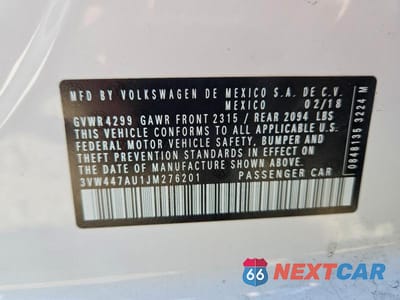 Zdjęcie 12 z 12 samochodu: 2018 VOLKSWAGEN GTI S/SE VIN:3VW447AU1JM276201 - miniatura