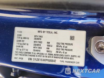 Zdjęcie 13 z 13 samochodu: 2023 TESLA MODEL 3 VIN:5YJ3E1EAXPF686842 - miniatura