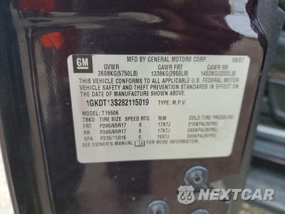 Zdjęcie 13 z 13 samochodu: 2008 GMC ENVOY VIN:1GKDT13S282115019 - miniatura