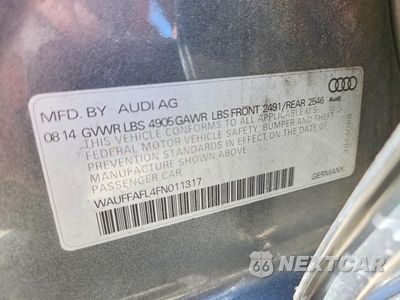 Zdjęcie 13 z 13 samochodu: 2015 AUDI A4 PREMIUM PLUS VIN:WAUFFAFL4FN011317 - miniatura