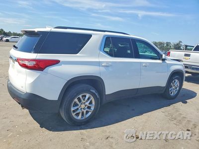 Trzecie zdjęcie samochodu z tyłu: 2021 CHEVROLET TRAVERSE LT VIN:1GNERGKW4MJ257255 - miniatura