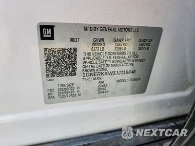 Zdjęcie 13 z 13 samochodu: 2018 CHEVROLET TRAVERSE PREMIER VIN:1GNERKKW3JJ118846 - miniatura