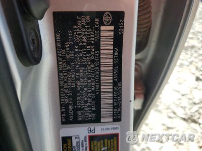 Zdjęcie 12 z 12 samochodu: 2012 TOYOTA CAMRY LE VIN:4T4BF1FK9CR191745 - miniatura