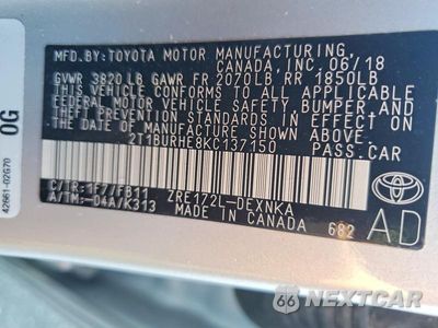 Zdjęcie 12 z 12 samochodu: 2019 TOYOTA COROLLA LE VIN:2T1BURHE8KC137150 - miniatura