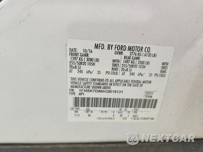 Zdjęcie 13 z 13 samochodu: 2017 FORD EXPLORER XLT VIN:1FM5K7D86HGB19131 - miniatura