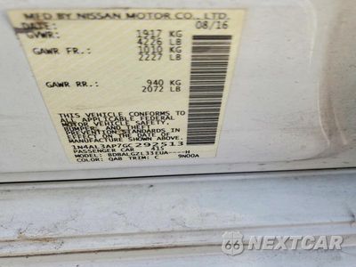 Zdjęcie 12 z 12 samochodu: 2016 NISSAN ALTIMA 2.5 S VIN:1N4AL3AP7GC292513 - miniatura