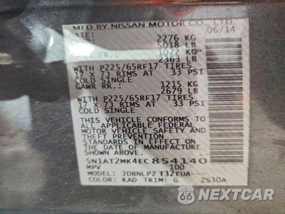 Zdjęcie 13 z 13 samochodu: 2014 NISSAN ROGUE S VIN:5N1AT2MK4EC854140 - miniatura