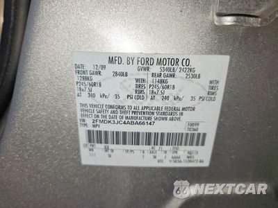 Zdjęcie 13 z 13 samochodu: 2010 FORD EDGE SEL VIN:2FMDK3JC4ABA66147 - miniatura