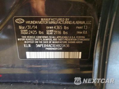 Zdjęcie 12 z 12 samochodu: 2014 HYUNDAI SONATA GLS VIN:5NPEB4AC1EH923436 - miniatura