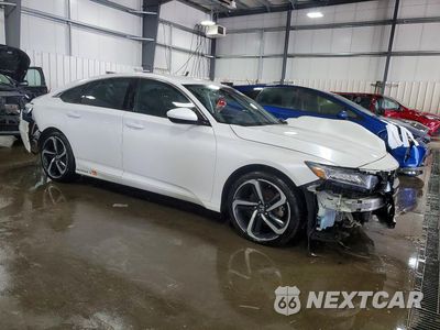 Czwarte zdjęcie samochodu z boku: 2018 HONDA ACCORD SPORT VIN:1HGCV1F33JA099691 - miniatura