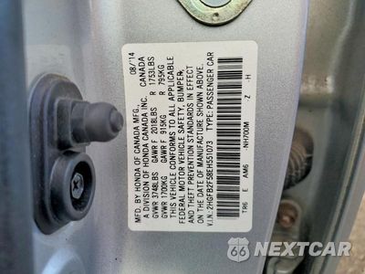Zdjęcie 12 z 12 samochodu: 2014 HONDA CIVIC LX VIN:2HGFB2F58EH551073 - miniatura