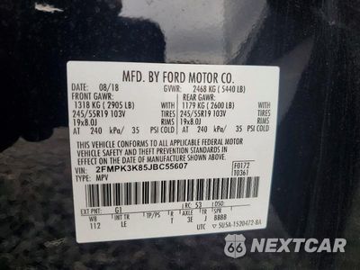 Zdjęcie 14 z 14 samochodu: 2018 FORD EDGE TITANIUM VIN:2FMPK3K85JBC55607 - miniatura