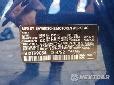 Zdjęcie 13 z 13 samochodu: 2018 BMW X3 XDRIVE30I VIN:5UXTR9C54JLC68792 - miniatura