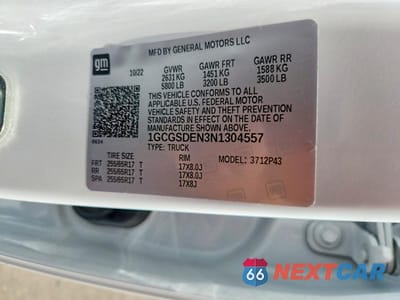 Zdjęcie 12 z 12 samochodu: 2022 CHEVROLET COLORADO Z71 VIN:1GCGSDEN3N1304557 - miniatura