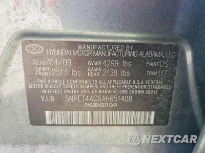 Zdjęcie 12 z 12 samochodu: 2010 HYUNDAI SONATA GLS VIN:5NPET4AC6AH651408 - miniatura