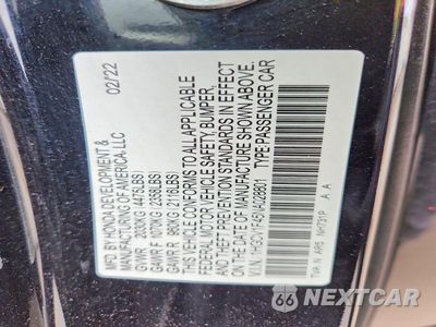 Zdjęcie 13 z 13 samochodu: 2022 HONDA ACCORD SPORT SE VIN:1HGCV1F45NA028801 - miniatura