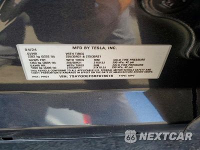 Zdjęcie 13 z 13 samochodu: 2024 TESLA MODEL Y VIN:7SAYGDEF3RF078518 - miniatura